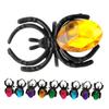 Homoyoyo Halloween Spider Rings - 20 Pack Colorful Plastic Spider Ring Favors for ' Party Fun view 4