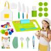 VONTIQUE 32 pcs Kids Cooking&Kids Baking Setsfor Real Cooking BakingMontessori Kitchen Tools for Toddlerswith Chef's hat and Apron, A Role-Playing Gift for Boys and Girls Aged 3+ Years Old view 1