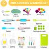 VONTIQUE 32 pcs Kids Cooking&Kids Baking Setsfor Real Cooking BakingMontessori Kitchen Tools for Toddlerswith Chef's hat and Apron, A Role-Playing Gift for Boys and Girls Aged 3+ Years Old view 3