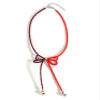 Bohemian Rice Bead Bow Pearl Necklace,red,39+6.5cm view 1