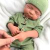 19'' Pascale Full Body Silicone Reborn Baby Dolls Realistic Tan Newborn Baby Doll That Look Real Sleeping Advanced Painted Gift (Boy) view 3