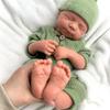 19'' Pascale Full Body Silicone Reborn Baby Dolls Realistic Tan Newborn Baby Doll That Look Real Sleeping Advanced Painted Gift (Boy) view 4