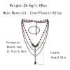 ZYIBPMSJKQCFK Halloween Punk Droplet Pendant Multi Layer Necklace,black,40+6.5cm view 3