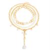 Baroque Irregular Pearl Patchwork Necklace,golden,37+6.5cm/45+6.5cm/54cm view 1