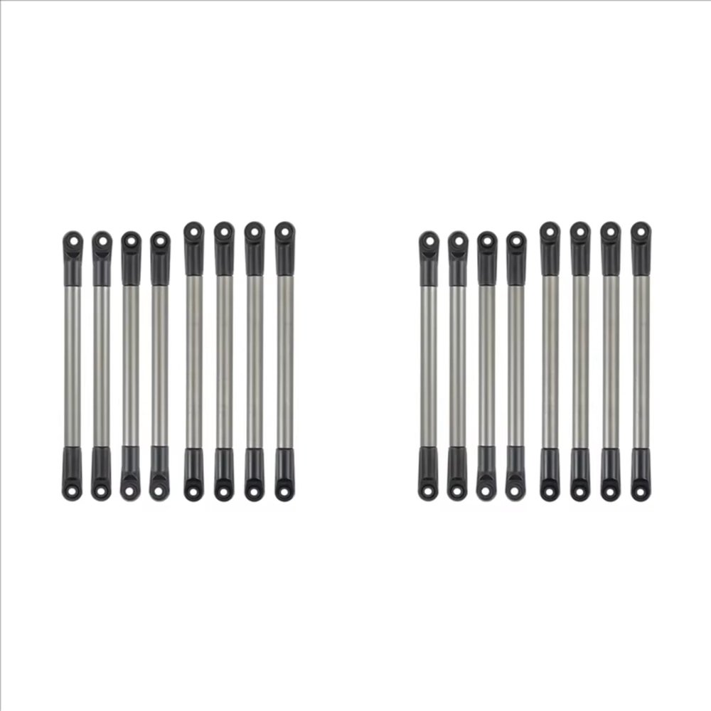 Compatible with Axial for SCX10 90027 D90 D110 CC01 TF2 for MST 1/10 RC Crawler Car Parts 16Pcs Metal Link Rod Pull Rod Wheelbase RC Car Parts