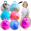 Upper Rider 6 Pcs Hopper Ball for Kids 3-8, 18 Inch Bouncy Ball with Handle, Inflatable Hippity Hop Bounce Jumping Hopping Toys Indoor Outdoor for Toddlers Boys Girls Gifts, Pink Blue Grey Purple view 1