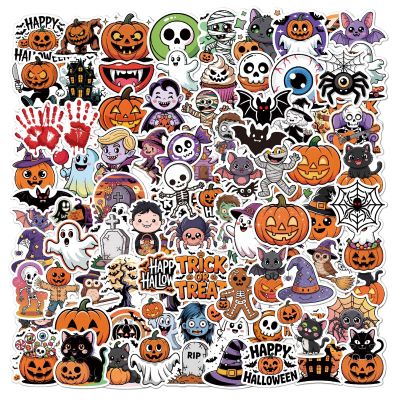 100PCS Halloween Stickers for Kids, Cute Halloween Ghost Stickers for for Trick or Treat, Pumpkin Ghost Decorations for Party Favors Gifts,Water Bottle,Laptop