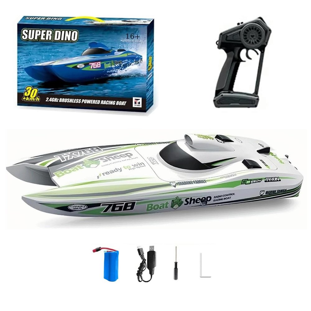 25KM/H Brushless RC Boat for Adults  Fully Proportional Waterproof Remote Control Jet Speedboat, RTR High-Speed Racing Boat for Lakes, Rivers, Pools