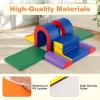 Costzon Toddler Climbing Toys Indoor, 10-Piece Soft Play Set with Premium PU Leather for Crawling Drilling Sliding and Creative Activity Play, Foam Climbing Blocks for Toddlers 1+ Years Old view 3