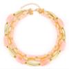 ZYIBPMSJKQCFK Bohemian Multi Layered Stacked Geometric Bead Necklace,pink,40+6.5cm view 1