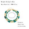 ZYIBPMSJKQCFK Bohemian Multi Layered Stacked Geometric Bead Necklace,pink,40+6.5cm view 4
