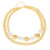 ZYIBPMSJKQCFK Bohemian Alloy Double Layered Circular Necklace,golden,43+6.5cm view 1