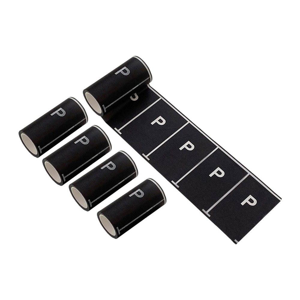 Road Tape Parking Space Learning Toy Removable Railway Road for Toy Car Traffic Roads Sticker for Boys Girls Gift, 3M