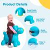 Upper Rider Bouncy Horse Dog Hopper for Toddlers, Bouncy Pals Inflatable Ride-on Animals for Kids, Jumping Horse Hopping Toys Gifts for Boys Girls 18 Months 2 3 4 5 6 Years Old, Blue Balloon Dog view 3