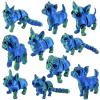 10 Pcs 3D Printed Fidget Cats and Dogs Toy Set, Small 3D Prints Movable Articulated Animal Models for Executive Home Office, Mini Stress Relief 3-d Printer Animals Toys Decor for Adults Kids (LSL) view 1
