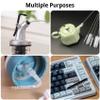 10 Multi-Size Brushes for Straws, Baby Bottles, Tumblers, Water Bottles, Sippy Cups, Tea Pots, Narrow Openings, and Narrow-Neck Containers (White) view 3
