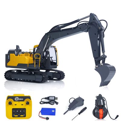 TOUCAN RC HOBBY 1/16 E598 003 Electric Lifting RC Excavator Metal 2Arms Remote Control Digger VO Hammer Bucket Claw 360 Rotating
