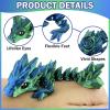 8 Pcs 3D Printed Fidget Dragons with Eyes Toy Set , Small 3d Prints Movable Articulated Animal Models for Executive Home Office, Mini Stress Relief 3-d printer Animals toys Decor for Adults Kids(A) view 2
