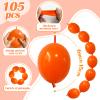 105pcs Orange Link Balloons 6 inch Quick Link Balloons Latex Linking Balloon for Photo Shoot Baby Shower Birthday Party Decorations view 2