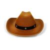 SXYPAYXS Kids Cowgirl Hat 2-6T Wide Brim Stylish Star Leather Belt Design Western Cap Halloween Cowboy Hat (Khaki, ONE SIZE) view 1