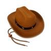 SXYPAYXS Kids Cowgirl Hat 2-6T Wide Brim Stylish Star Leather Belt Design Western Cap Halloween Cowboy Hat (Khaki, ONE SIZE) view 3