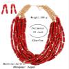 ZYIBPMSJKQCFK Bohemian Acrylic Bead Multi-Layer Necklace For Women,red,53+7cm view 3