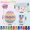 12 PCS Small 3D Dragon Eggs with Dragon Inside, Mini flying Dragons with eyes and wingsEaster Basket Stuffers Mini Animal Easter Egg Set Unique Cute Easter Basket Essentials for Adults Kids (A) view 2