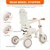 AOPEC 7-in-1 Toddler Tricycle with Parent Push Handle & Canopy, Fully Foldable & Adjustable Stroller, Balance and Pedal Bike for Kids 18 Months to 5 Years,Beige view 4