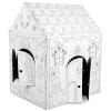 AmazingSpark Christmas DIY Cardboard Gingerbread House Kit Unfinished Coloring Gingerbread Playhouse Cardboard Fort Christmas Arts & Crafts Activity Indoor Outdoor, 32 x 26.5 x 40.5 Inch view 1