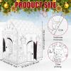 AmazingSpark Christmas DIY Cardboard Gingerbread House Kit Unfinished Coloring Gingerbread Playhouse Cardboard Fort Christmas Arts & Crafts Activity Indoor Outdoor, 32 x 26.5 x 40.5 Inch view 2