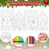 AmazingSpark Christmas DIY Cardboard Gingerbread House Kit Unfinished Coloring Gingerbread Playhouse Cardboard Fort Christmas Arts & Crafts Activity Indoor Outdoor, 32 x 26.5 x 40.5 Inch view 3