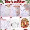 AmazingSpark Christmas DIY Cardboard Gingerbread House Kit Unfinished Coloring Gingerbread Playhouse Cardboard Fort Christmas Arts & Crafts Activity Indoor Outdoor, 32 x 26.5 x 40.5 Inch view 4
