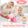 Baby Toys 0-6 Months, Musical Caterpillar Plush Toy with Rattles,Crinkle Sound, Mirror, Newborn Sensory Toys for Infants Developmental Stuffed Animal with Tummy Time for Boys Girls 6-12 Month (Pink) view 2