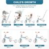 AOPEC 7-in-1 Toddler Tricycle with Parent Push Handle & Canopy, Fully Foldable & Adjustable Stroller, Balance and Pedal Bike for Kids 18 Months to 5 Years,Blue view 3