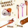 8 Pack 40 Inch Inflatable Horse Head Stick Horsehead Stick Balloon Balloon Blow Up Pony Stick Toys for Christmas Cowboy Horse Theme Party Decor (Pink) view 3