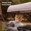 HARPPA All-Terrain Wagon Stroller for 2 Kids, Foldable Outdoor & Beach Stroller Wagon with Removable Canopy, Adjustable Push & Pull Handle, Footwell & Large Storage, Grey view 4