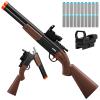 Double Barrel Toy Shotgun - Realistic Foam Blaster with Scope & Soft Bullet Darts, Safe Imitation Shooting Game for Kids Ages 8-12 -Birthday Christmas (Black) view 1