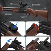 Double Barrel Toy Shotgun - Realistic Foam Blaster with Scope & Soft Bullet Darts, Safe Imitation Shooting Game for Kids Ages 8-12 -Birthday Christmas (Black) view 2
