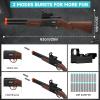 Double Barrel Toy Shotgun - Realistic Foam Blaster with Scope & Soft Bullet Darts, Safe Imitation Shooting Game for Kids Ages 8-12 -Birthday Christmas (Black) view 3