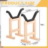 Blulu RC Airplane Stand Wood Adjustable 2 Holders RC Plane Stand for Model Airplanes Display Aircraft Maintenance Repair Storage Workstation Workbench Accessories view 3