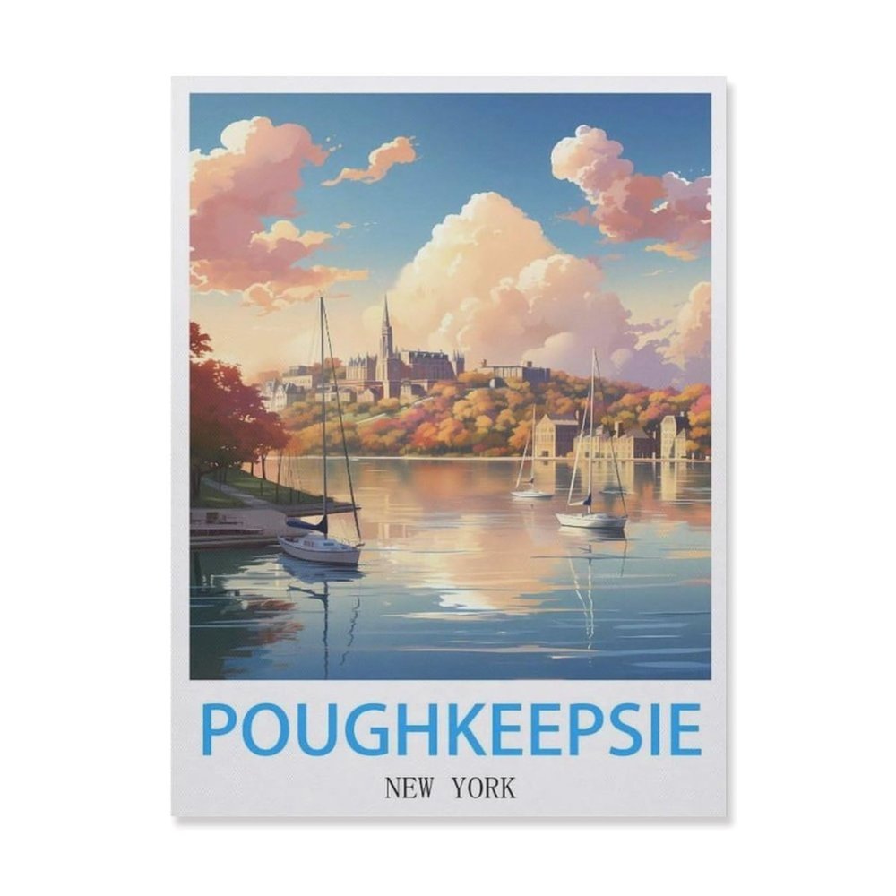 1000PcsPoughkeepsie New YorkJigsaw Adult Decompression Game Puzzle Students Toy for Children Christmas Birthday Gifts50x70cm-FG24
