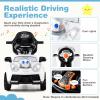 Costzon Push Car for Toddlers, 3 in 1 Stroller Sliding Walking Car with Handle, Canopy, Seat Belt, Horn, Music & Lights, Under-Seat Storage, Guardrail, Foot-to-Floor Ride On Toy for Boys Girls (White) view 3