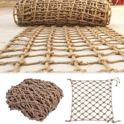 16x16FT Cargo Climbing Net - Heavy Duty Nylon Treehouse & Truck Trailer Safety Net, Playground Swing Netting, 1cm Rope Diameter, Outdoor Adventure Gear
