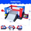 WELLFUNTIME Inflatable Bounce House with Slide, 160 x 138 x 60 Inch Bouncer with Air Blower, 7 in 1 Jumping Castle for 4 Kids, Ball Pit, 2 Basketball Hoops, Ringtoss, Dartboard view 2