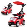 Costzon Push Car for Toddlers, 3 in 1 Stroller Sliding Walking Car with Handle, Canopy, Seat Belt, Horn, Music & Lights, Under-Seat Storage, Guardrail, Foot-to-Floor Ride On Toy for Boys Girls (Red) view 1