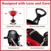 Costzon Push Car for Toddlers, 3 in 1 Stroller Sliding Walking Car with Handle, Canopy, Seat Belt, Horn, Music & Lights, Under-Seat Storage, Guardrail, Foot-to-Floor Ride On Toy for Boys Girls (Red) view 4