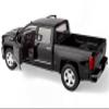 All Star Toys Exclusive 2018 Chevy Silverado 1500 LTZ Crew Cab Black with Chrome Trim 1:27 Diecast Model Motormax 79353 view 3