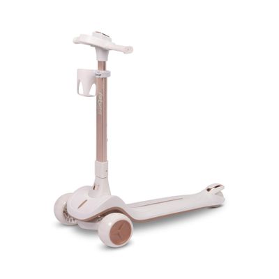 TOYZ - Scooter Children 3 Years - Scooter Children Satura - with Balance Control and Luminous Wheels - Adjustable Handlebar and Bottle Holder - Children's Scooter, Tricycle, Children's Scooter - White