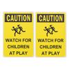 LOGOFUN 2PCS Children Playing Caution Sign Slow Kids Safety Warning Plate for Neighborhoods Schools Parks Driveways Outdoor Supplies view 1