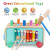 LAAVII Montessori Baby Hammer Pounding Toy for Toddlers Boys Girls 2 3 4 Years Old, Educational Learning Toy Xylophone Color Shape Easter Basket Stuffers for Toddlers Valentine's Day Gift view 2
